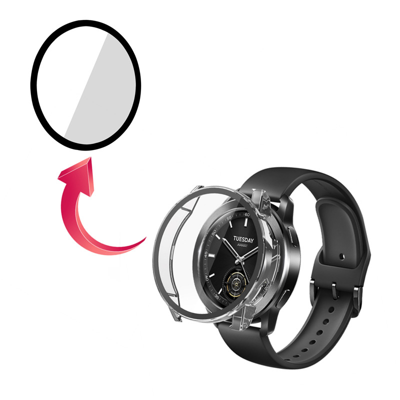 Hard Edge Shell Glass Screen P - Xiaomi Smartwatch S3 Accessories 评论和价格