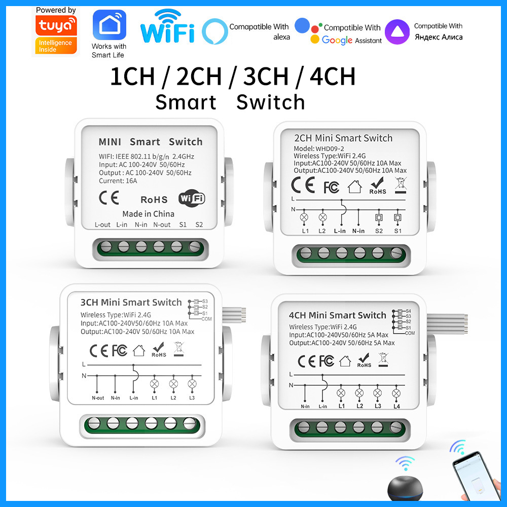 Tuya WiFi Smart Switch 1/2/3/4 - Smart Accessories 评论和价格