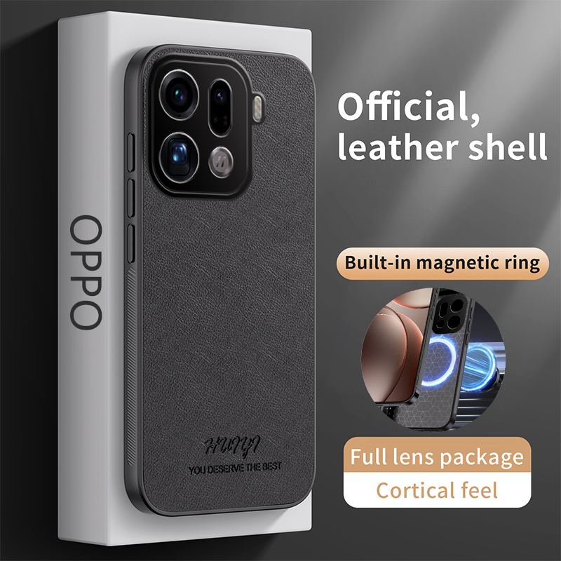 Luxury Built-in Magnet Leather - Oppo Find X8 评论和价格