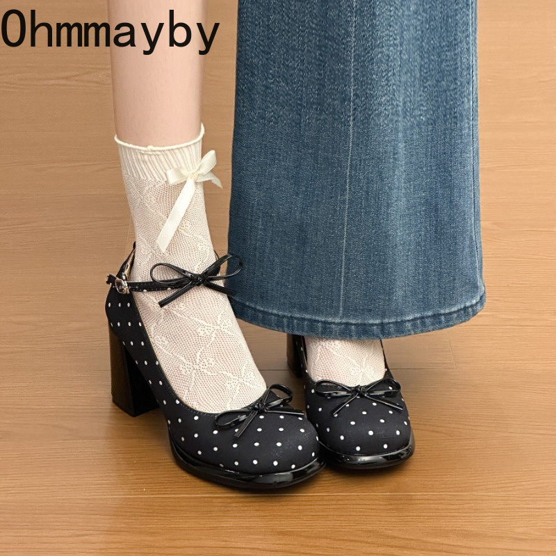 Platform Thick Heel Women Mary - Leather Classic Strap 评论和价格