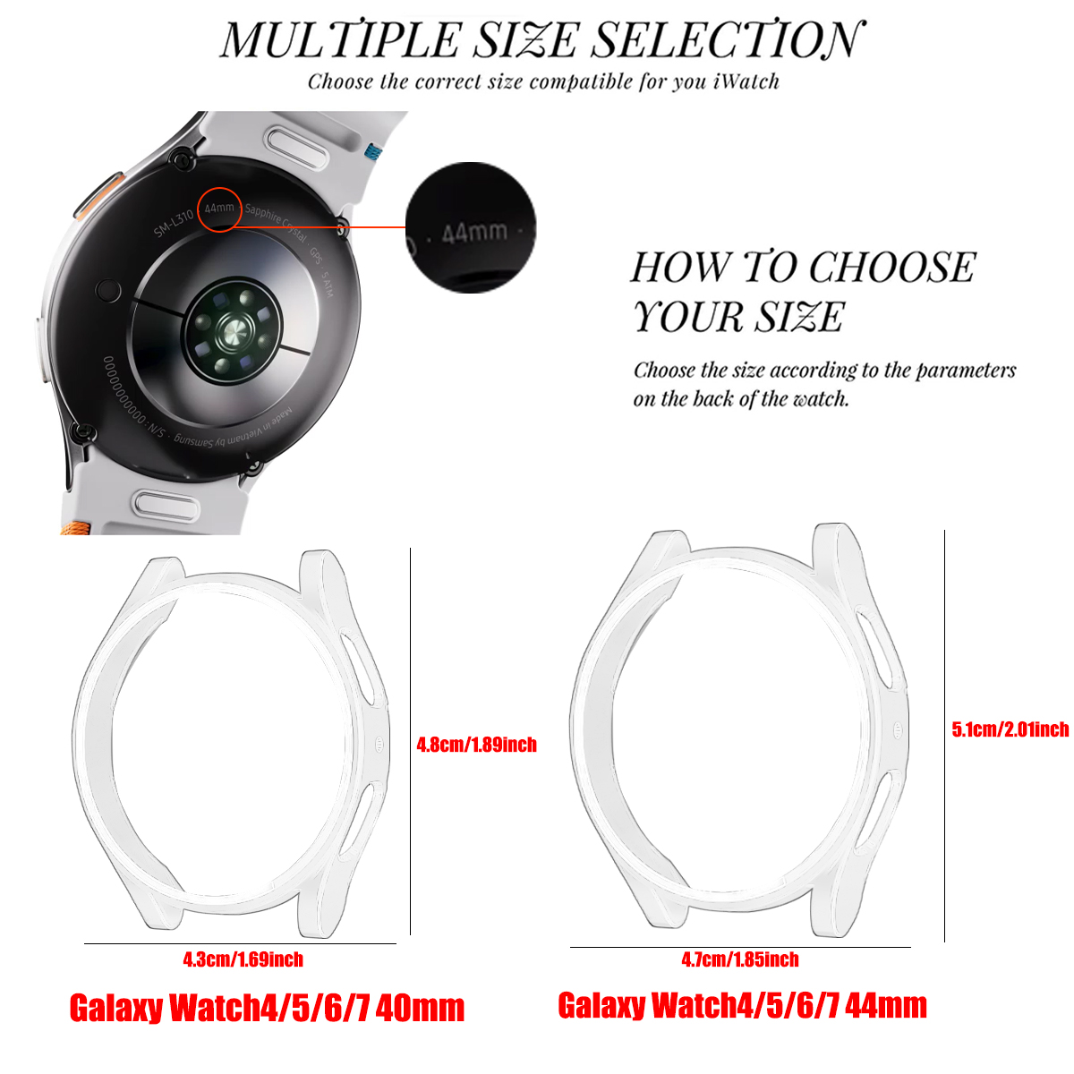 Case for Samsung Galaxy Watch  - Accessories For Galaxy Watch 5 评论和价格