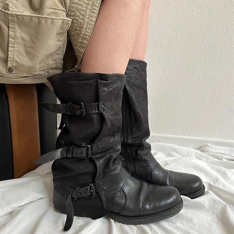 Classic Women Shoes Retro Luxu - Leather Classic Strap 评论和价格